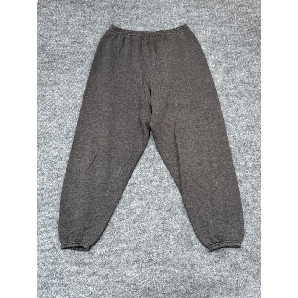 Vintage Tultex Sweatpants XL Charcoal Gray Made in USA Fleece Joggers 90s XLARGE